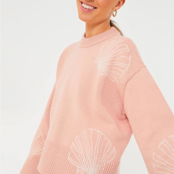 Tuckernuck Pink Shell-Pattern Crewneck Sweater - Picture 6 of 6